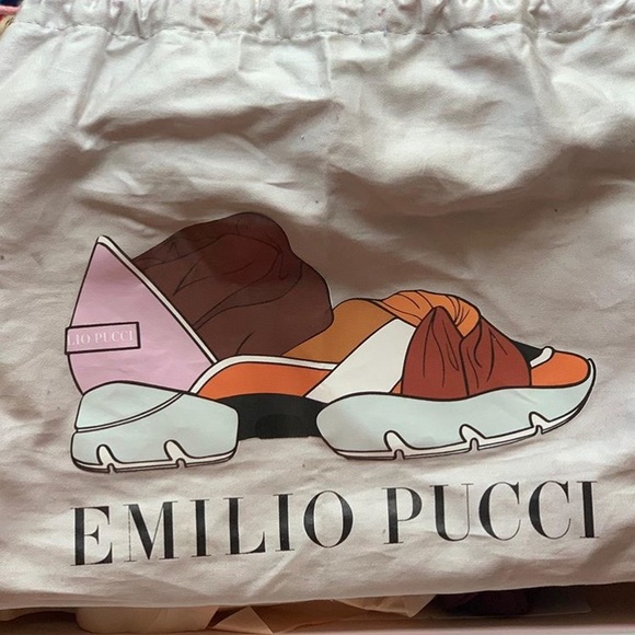 Emillo Pucci Orange and Purple Ballerina Sneakers - Picture 4 of 5